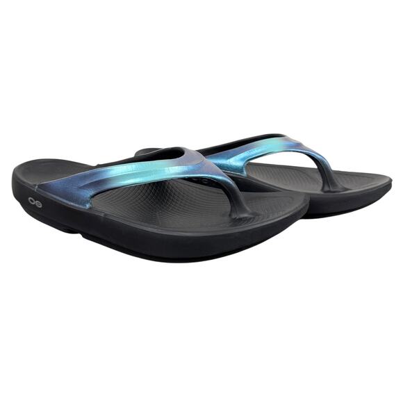 Oofos Shoes - Oofos OOmega OOlala Luxe Sandal in Atlantis Women’s 10 Comfort Recovery Beach